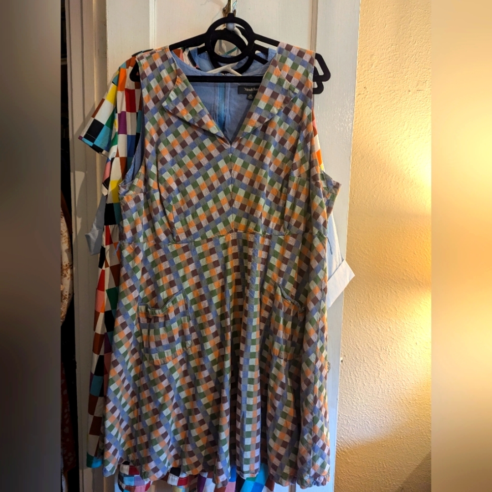 Modcloth checked dress 3X plus
